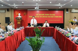 Chủ tịch nước Trương Tấn Sang làm việc với Ban Kinh tế Trung ương 